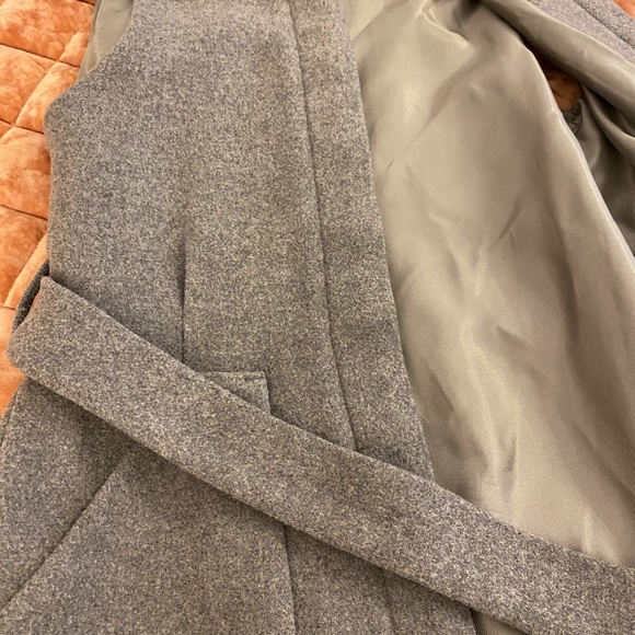 ZARA Wool Blend Long Vest Coat with Zipper - Picture 7 of 11